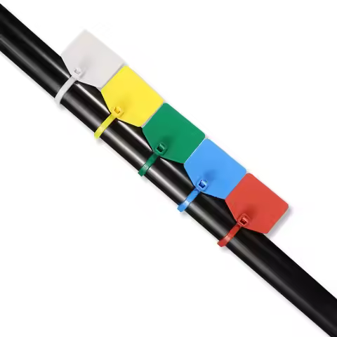 100Pcs Colorful plastic labels, zip ties, nylon zip ties, easy to label, self-locking zippers, zip t