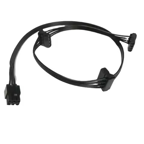 6Pin To Mainboard Hard Disk DVD HDD 3-Port IDE Molex 4Pin Power Supply Cable for EVGA G2 G3 550W 650