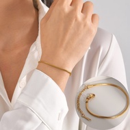 Cold style minimalist bracelet made of titanium steel that does not fade, hip-hop style geometric ch
