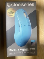 SteelSeries Rival 3 全新 Wireless 藍色滑鼠Mouse 電競 Moza Razer Asus Route Logitech 電腦 SSD 5070 5060 5080 50