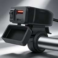 [innersetting.my] Motorcycle USB Charger Dual USB Type C PD & QC 3.0 Motorcycle Phone Charger