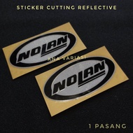 stiker helm Nolan stiker cutting NOLAN stiker motor Nolan stiker helm reflective nyala stiker NOLAN 