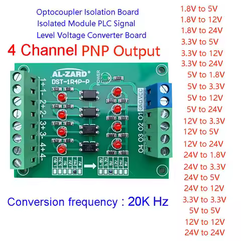 Hisonauto AL-ZARD Optocoupler Isolation Board Isolated Module PLC Signal Level Voltage Converter Boa