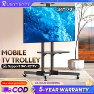 TV Stand Height Adjustable 34-72 inch TV With Tray Movable With Wheels Portable Monitor TV Bracket