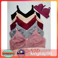 READY STOCK Women's Plus Size Bra 42D-52D Women D Cup Bra Inner Wear Singlet Bra Breathable Bra Baju