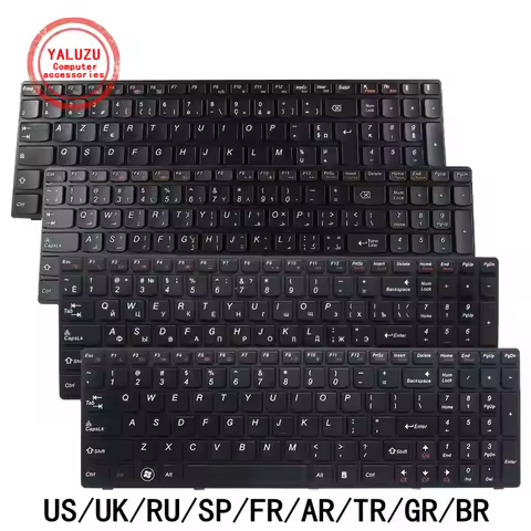 US/UK/RU/SP/FR/AR/TR/GR/BR Laptop Keyboard For Lenovo IdeaPad G560/A G560L G565/A G570/A G575/GX/GL 