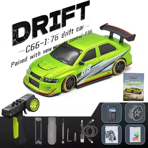 Turbo Racing 1:76 C66 Drift RC Car RTR Radio Full Proportional Remote Control Toys Car With Gyro Chi