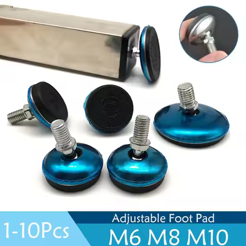 1-10Pcs M6 M8 M10 Stainless Steel Furniture Sofa Leg Adjustable Furniture Feet, Suitable For Table C