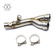 For  R6 YZF R6 2006-2020 Exhaust Muffler Y Mid Pipe Link YZF-R6 Motorcycle Link Muffler Pipe  System