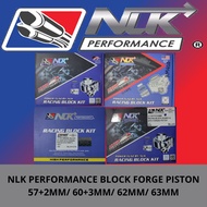 NLK PERFORMANCE BLOCK FORGE PISTON 57+2MM/ 60+3MM/ 62MM/ 63MM LC135/Y15ZR 100% ORIGINAL DARI NLK