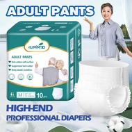 Sumikko 10 Pcs Adult Diaper Pants, Tape Diaper Breathable, Absorbent, M to XL, Adult Premium Pants