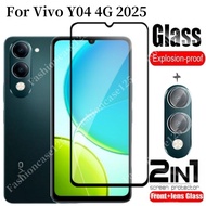 2in1 For Vivo Y04 4G Y04S 2025 Screen Protector Film Transparent Phone Screen Protector For Vivo Y04