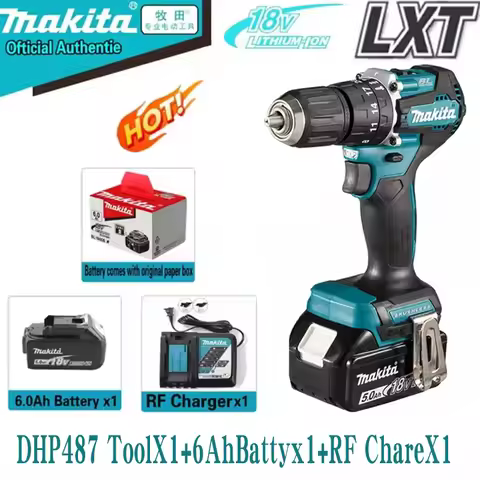 🪚NEW Original Makita DHP487 Cordless impact screwdriver drill Brushless Electric Impact Screwdriver 