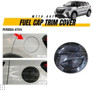 MTTO Perodua Ativa Car Fuel Cap Trim Exterior Cover Accessories Carbon Fiber