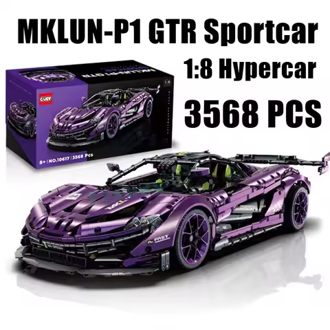 3568PCS 1:8 P1 GTR Sportcar,City Mechanical Speed Vehicle Supercar Building Blocks Racing Car Brick 