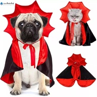 SUCHENHD Vampire Devil Cape Cloak Pet Costume, Halloween Red Black Pet Cat Vampire Cape, Adjustable 