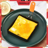 [Freedom01.sg] 3.9 in 1/2 Pcs Egg Ring Square Egg Ring Stainless Steel Non-stick Egg Cooker Ring wit