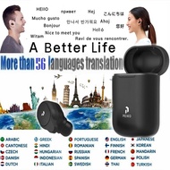 Peiko Smart Voice translator Earbud 50+ Languages Intelligent Wireless Bluetooth Translate Earphone 