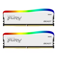 16GB (8GBx2) DDR4 3200MHz RAM (หน่วยความจำ) KINGSTON FURY BEAST DDR4 RGB SPECIAL EDITION (WHITE) (KF432C16BWAK2/16) // แรมสำหรับคอมพิวเตอร์ PC