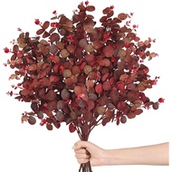 Fall Stems - Faux Eucalyptus Stems, Artificial Silk Plants Leaf Branches for Vase, Fall Decor for Ta