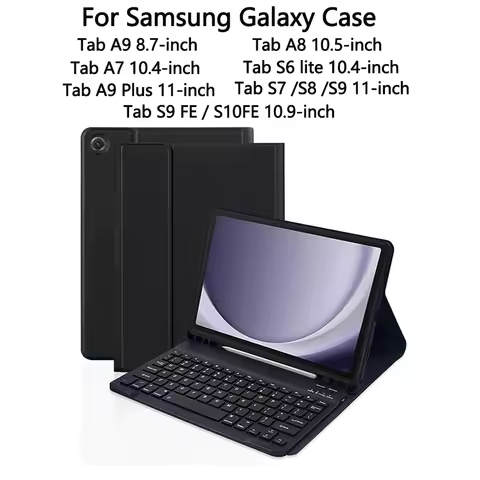 Case for Samsung Galaxy Tab A9 Plus A8 10.5 A7 10.4,Detachable Keyboard for Galaxy Tab S10 S9 FE 10.