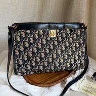 中古包Vintage Dior 海軍藍老花側揹包