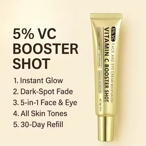 Vitamin C Booster Serum,Brightens Skin Tone, Vitamin C Shot Serum with Glutathione, Niacinamide and 
