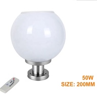 Vimite Solar Post light outdoor Waterproof round Ball Light garden road lamp for Home Fence gate Dec