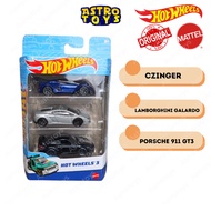 HOTWHEELS Hot Wheels Gift Pack 3 cars contains 3 Czinger/lamborghini Galardo /Porsche 911 GT3 - Diec