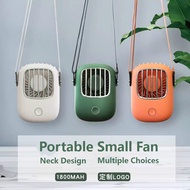 Mini Handheld Fan USB Charging Neck Portable Fan Desktop Silent Fan