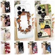 Casing For Redmi Note 14 4G Case Silicone Fashion Cute Cat Funny Pattern Cover 24117RN76G 24117RN76O