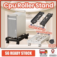 【SG STOCK】Cpu Stand Adjustable Computer Stand With Wheels CPU Roller Stand for PC Case