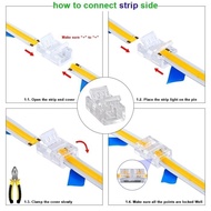 12v 2835 COB Led Strip Connector Connection 8mm Clip Led Strip Connector