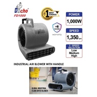Dacho FD1000 3-Speed Industrial Carpet Floor Dryer Blower with Handle