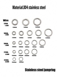 200入組時尚金屬不鏽鋼白色k形跳環,用於手鍊、耳環、項鍊接環的diy工藝配件和珠寶裝飾品找料