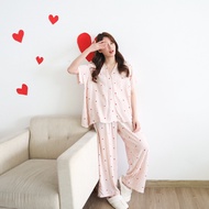 ECLAIR Sleepwear - (vol2) V Neck Long Pants Pajamas Set