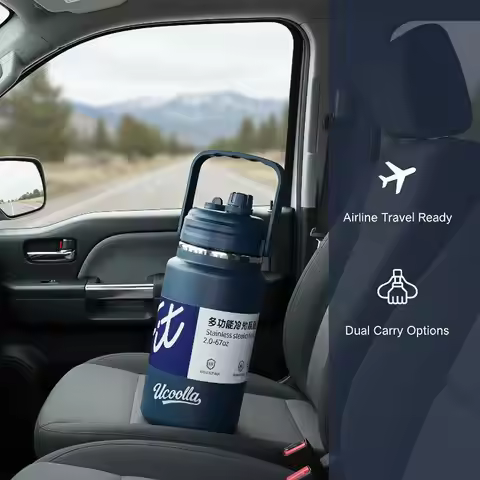 2000/2500ml Vacuum Insulated Tumbler Large Capacity Stainless Steel Water Bottle