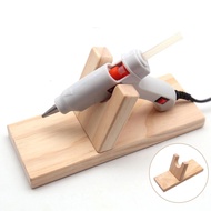 [lovoskibcMY] Hot Glue Holder 20x8cm Wooden Rack Hot Glue Machine Base Glue Stand