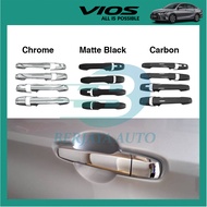 Toyota Vios AC100 (2023 - 2025)Handle Chrome Black Carbon Design Handle Cover For Vios AC100 2023 - 