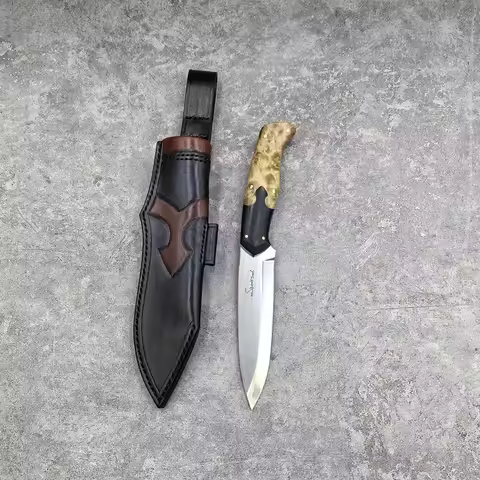 Full Tang Sandvik 14C28N Steel Fixed Blade Knife Bushcraft Knife For Outdoor Camping Fishing Hunting