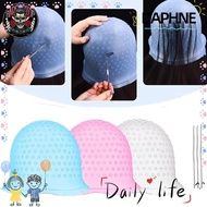 DAPHNE-HOME Hair Coloring Hat, With Hook Silicone Hair Coloring Highlighting Cap, Reusable Hair Dyin