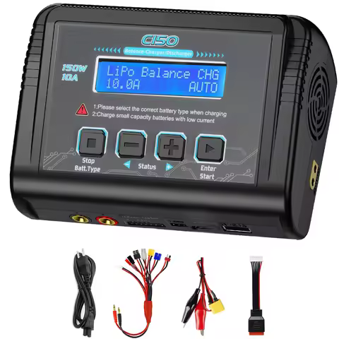 HTRC C150 Lipo Charger 150W 10A AC/DC RC Battery Smart for LiPo LiHV LiFe Lilon NiCd NiMh Pb battery