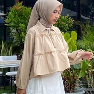 Baby Dolly Blouse Top Women's Fashion Ruffle Lace Top