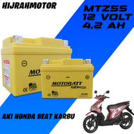 AKI MOTOR asli MOTOBATT 100%  BUAT MOTOR HONDA BEAT KARBU type MTZ5S gel asli aki kering siap pakai amper besar aki motor BEAT F1 VARIO 110 KARISMA SUPRA 125 VIXIN BYSON SOUL JUPITER Z1 SHOGUN 125 NEX MIO J