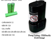 Pin 7.2v 2500mah dùng cho máy makita 7.2v