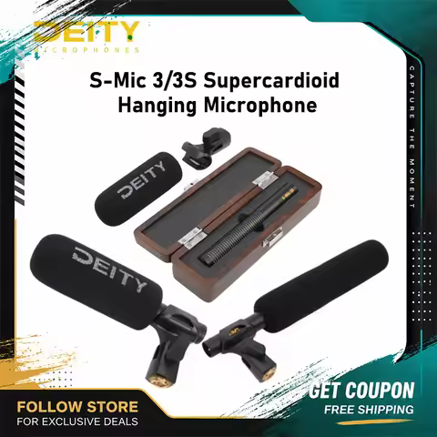 Shotgun Mic Deity Deity S‑Mic 3/3S Supercardioid Hanging Microphone Low-Noise Condenser Directional 