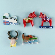 Refrigerator Magnet Europe Finland Sweden Iceland Collection City Tourist Souvenir Refrigerator Magn