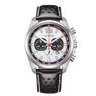 Citizen Eco-Drive Chronograph Black Calf Leather Strap Men Watch CA4640-09A