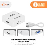 VGA to HDMI Video Converter + Audio Port untuk Komputer PC Laptop Proyektor - VGA HDMI Konverter