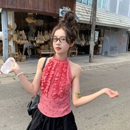 NOVA-Women's Polka Dot Armor Off-Shoulder Model Slim Fit Type Sweet Cute Summer Fashion